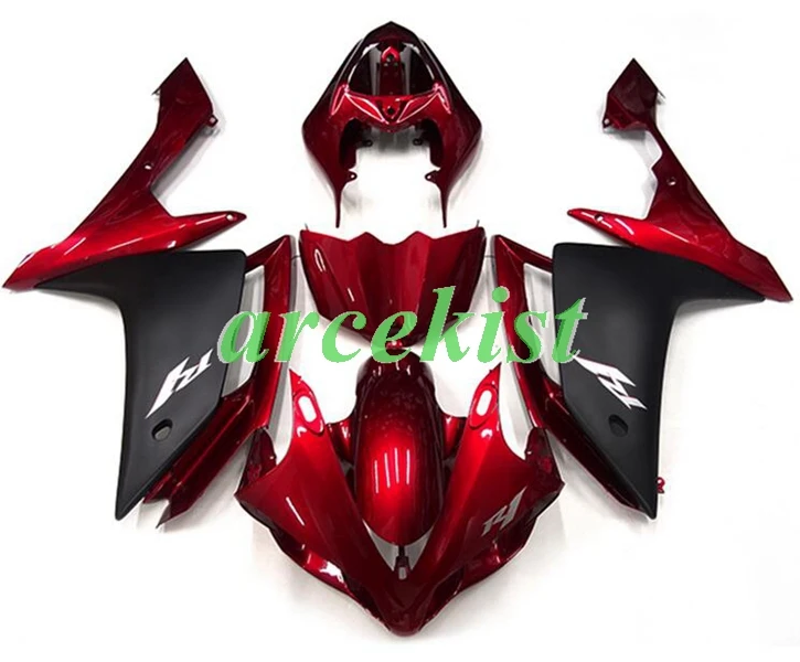 Литьевая форма) ABS Обтекатели комплект подходит для Yamaha YZF1000 R1 2007 2008 07 08 YZF R1 Кузов Набор красный черный