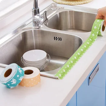 

Kitchen Self Adhesive Caulking Tape Sealing Strip Flexible Waterproof Water Absorption Sticker For Bathroom, Tub, Sink