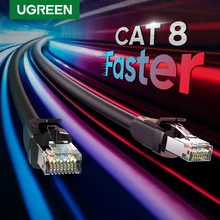 Ugreen Ethernet kablosu Cat8 40Gbps RJ45 ağ kablosu SFTP RJ45 kalın Lan yama kablosu için PS 4 Router laptop kedi 8 kablo Ethernet