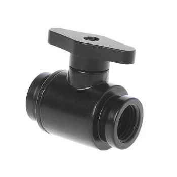

G1/4 Vent Valve Aluminum Handle Double Inner Teeth Water Ball Valve Waterway Control for PC Water Cooling