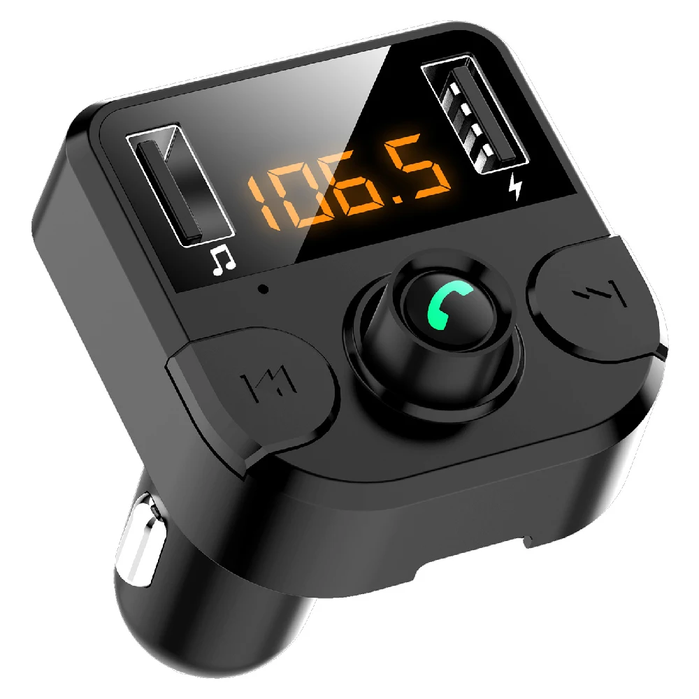 Автомобильный Bluetooth MP3 музыкальный плеер ABS беспроводной Handsfree Мобильный телефон fm-модулятор Радио Bluetooth USB передатчик Черный BT36B - Формат цифровых медиаданных: Black