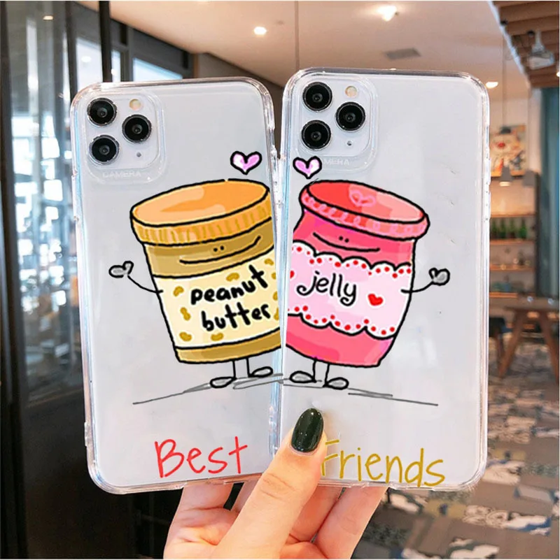 Чехол для телефона с надписью Best Friends Forever мягкий прозрачный чехол IPhone XS SE 6 6S 7 8 Plus