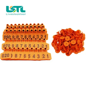 

100 Pcs Farm Pig Sheep Ear Tags With Words Number 001-500 Farm Animal Ear Lasers Cattle Pig Identification Farm Tools