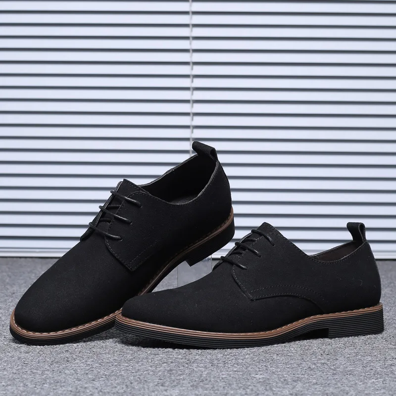 Spring Suede Leather Men Shoes Oxford Casual Sneakers for Male Size 38-48