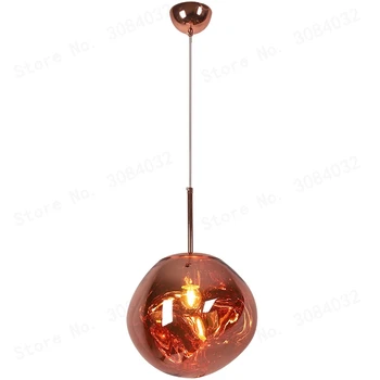 

Nordic Lava Melt Glass Ball Pendant Lights Lamp Modern Fantasy Magic Hanglamp Ball Transparent Cafe Restaurant Bar