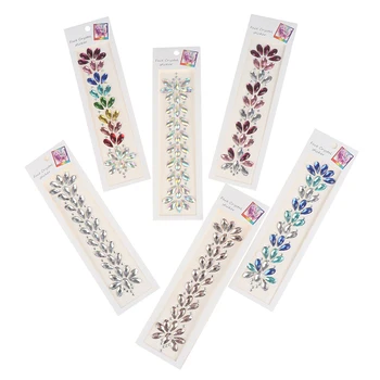 

3D Crystal Stickers Forehead Headpiece Hair Glitter Face Body Gems Shiny Sticker Temporary Tattoo Stickers 6 Styles