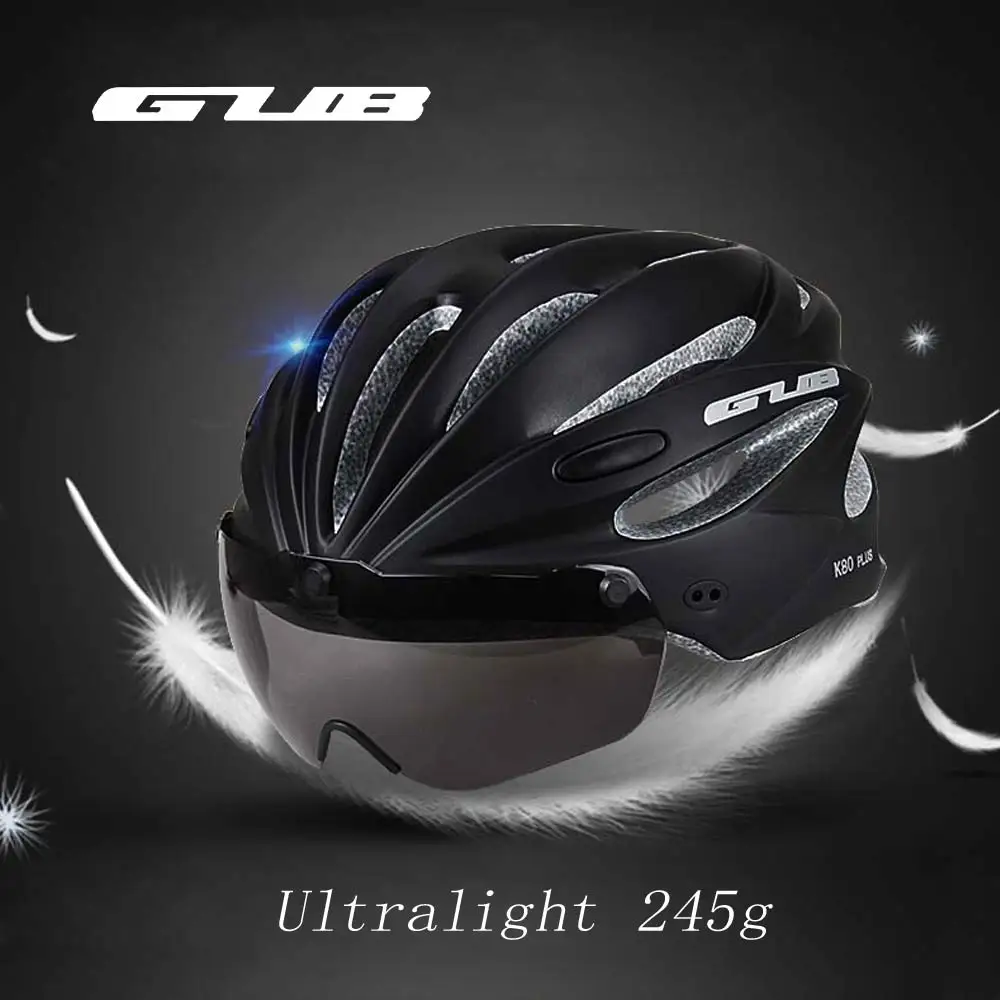 

GUB K80 PLUS Visor Magnetic Goggles Integrally-molded MTB Road Bike Helmet Bicycle Helmet racing Bike Safe Cap Cycling Helmet