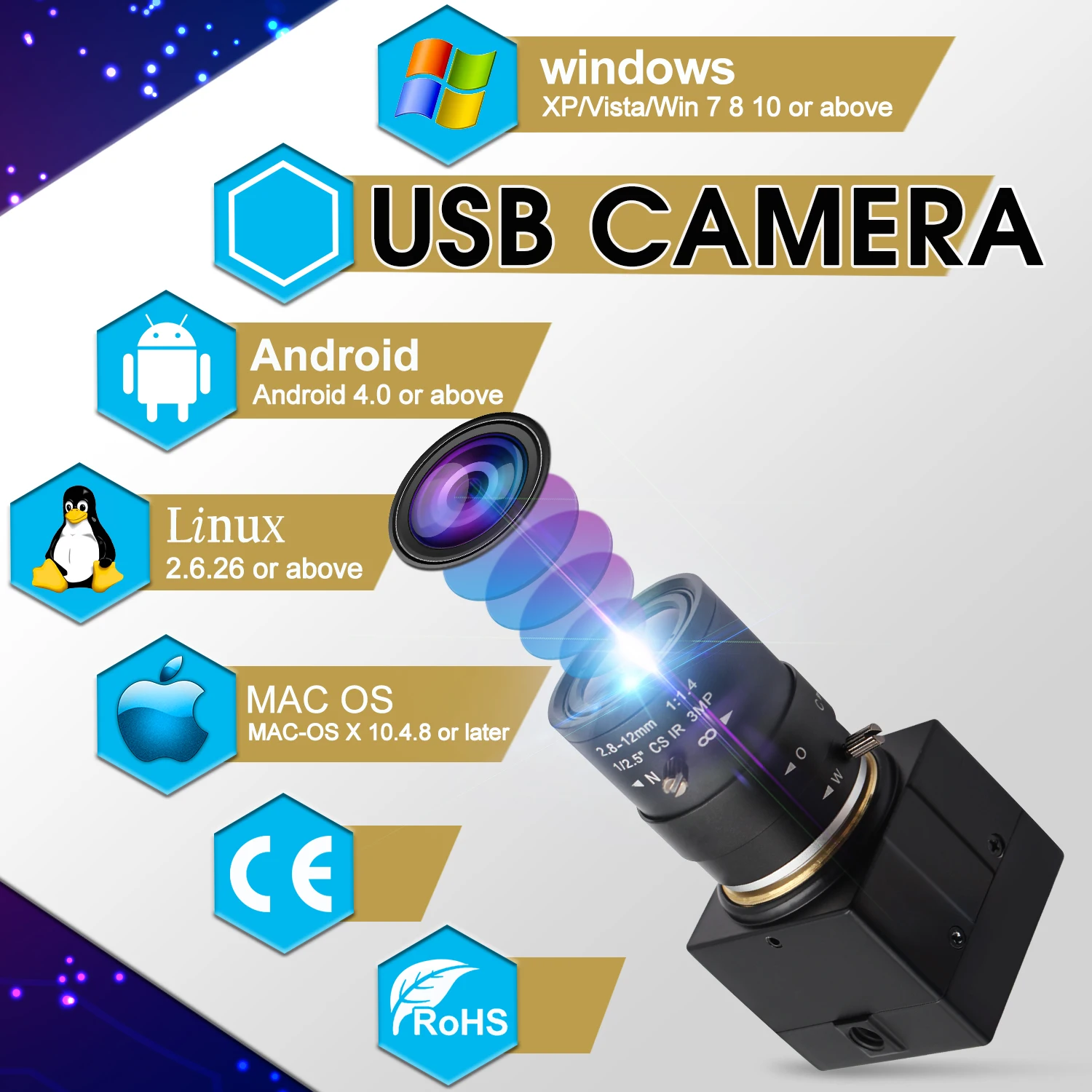 2MP Full HD веб камера CMOS OV2710 высокая скорость 30fps/60fps/120fps черно белый монохромный 2 8 12