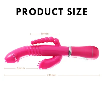 3 In 1 Vibrators for Women 12 Mode Vibrating Anal Tongue Licking Clitoris Stimulator G Spot Massager Erotic Sex Toys for Women 6