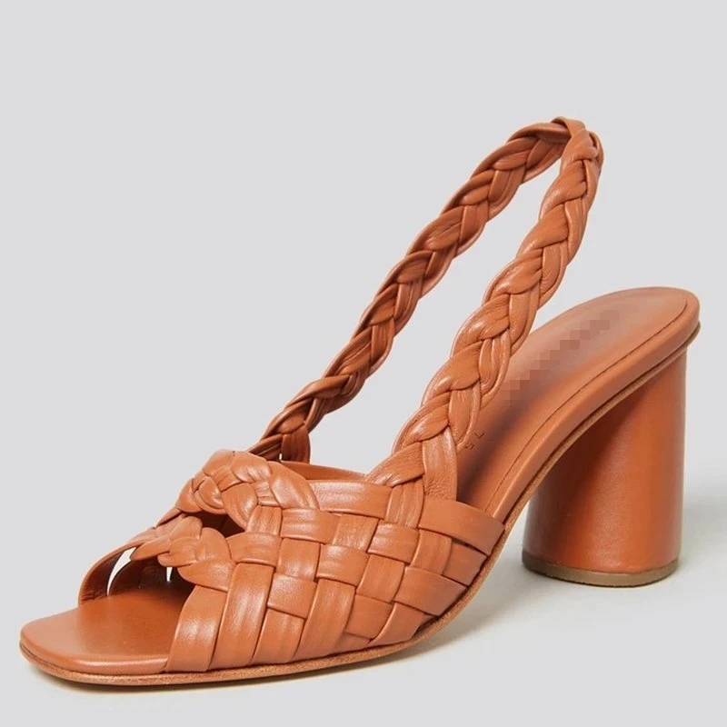Летние женские сандалии-гладиаторы на высоком каблуке; пикантная Женская обувь в римском стиле с открытым носком; Босоножки на платформе с блочным каблуком; большие размеры; zapatos de mujer