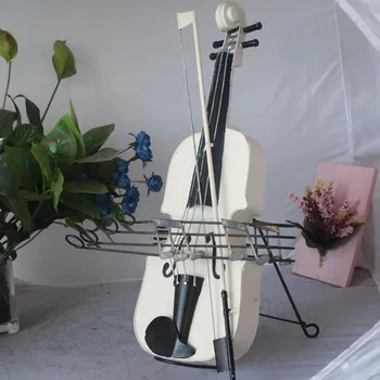 

Violin decoration iron crafts model window cafe decoration photography props