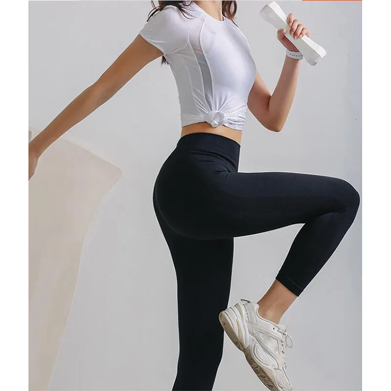 scrunch leggings 2020 Hot Sale Fitness Female Full Length Leggings Solid Colors Running Pants Comfortable and Formfitting Pants flare leggings