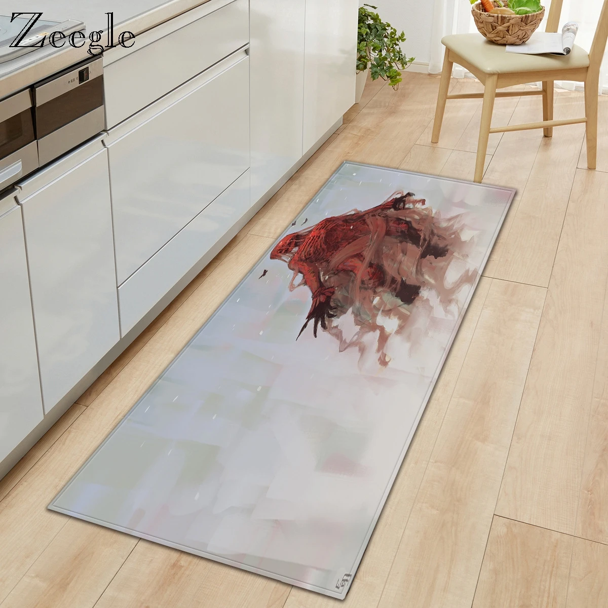 Zeegle Cartoon Carpet for Living Room Decoration Non-Slip Kitchen Rug Hallway Carpet Flannel Bathroom Doormat Bedside Carpet Mat