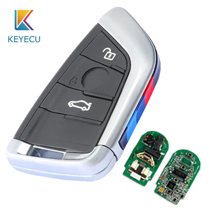 KEYECU OEM Replacement Modified Smart Remote key Fob 315/434MHz 3 Button for BMW F Series CAS4+/FEM FCC: KR55WK49863 KEYECU OEM Replacement Modified Smart Remote key Fob 315/434MHz 3 Button for BMW F Series CAS4+/FEM FCC: KR55WK49863