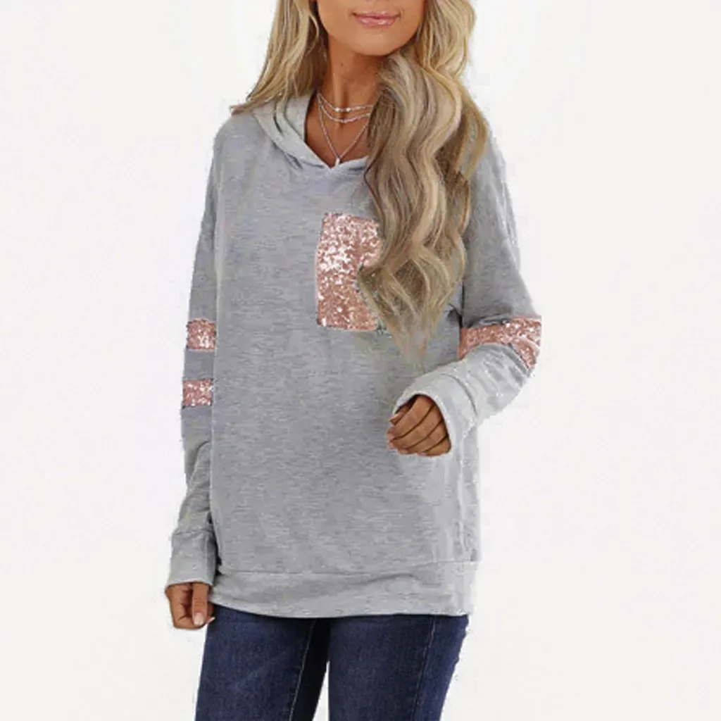 womens sequin hoodies