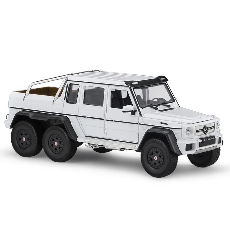 WELLY литья под давлением 1:24 модель автомобиля Mercedes-Benz G63 AMG 6X6 классический грузовик внедорожник металлический сплав игрушечный автомобиль для детей подарок