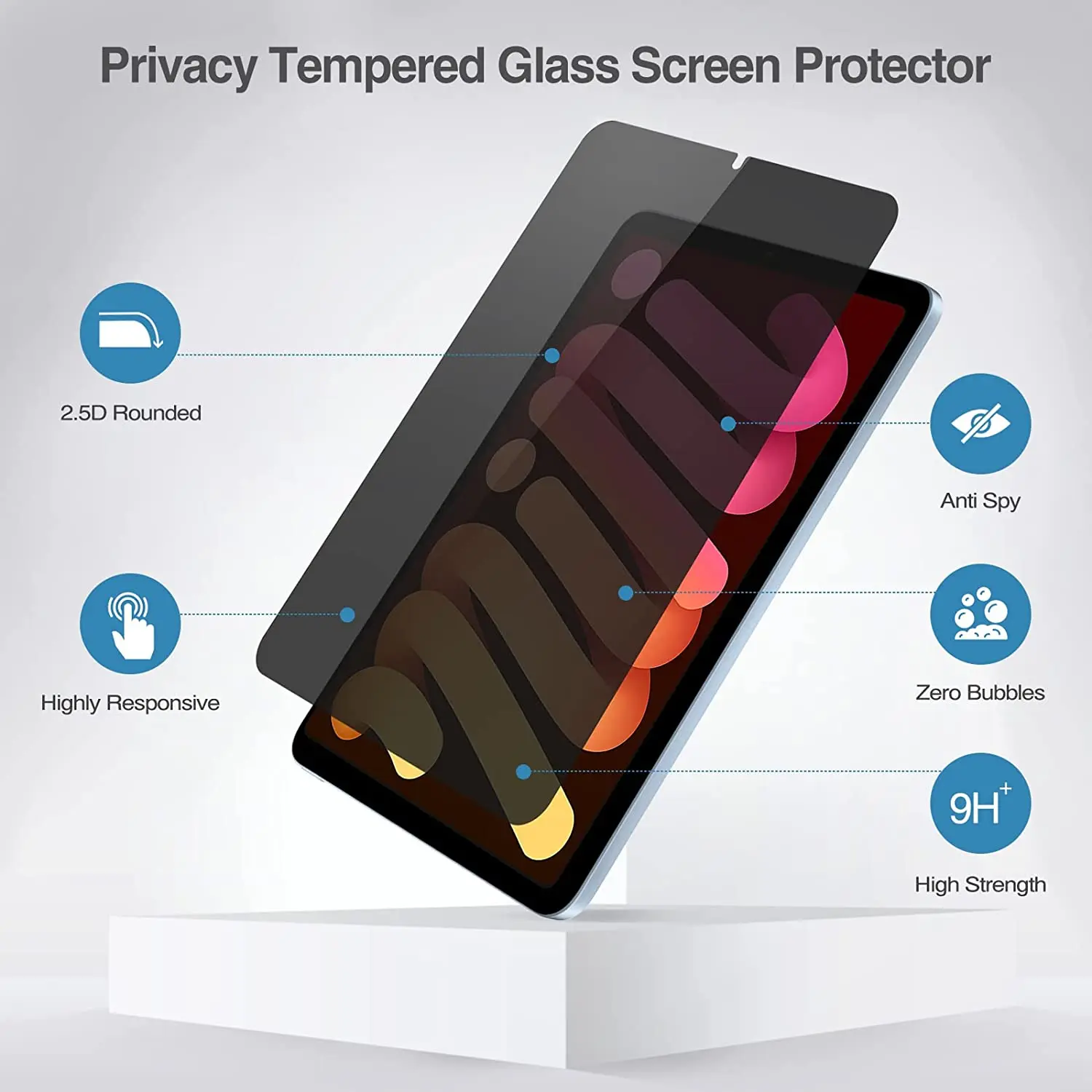 Privacy Screen Protector For iPad 10.2 Pro 11 12.9 Air 4/5 10th Gen 10.9''  Mini 6 8.3 Anti-spy Anti-Peeping Tempered Glass Film - AliExpress