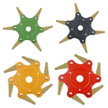 

Toothed Six Leaf Mower Blade Trimmer Head Lawn Mower Accessories Garden Tool