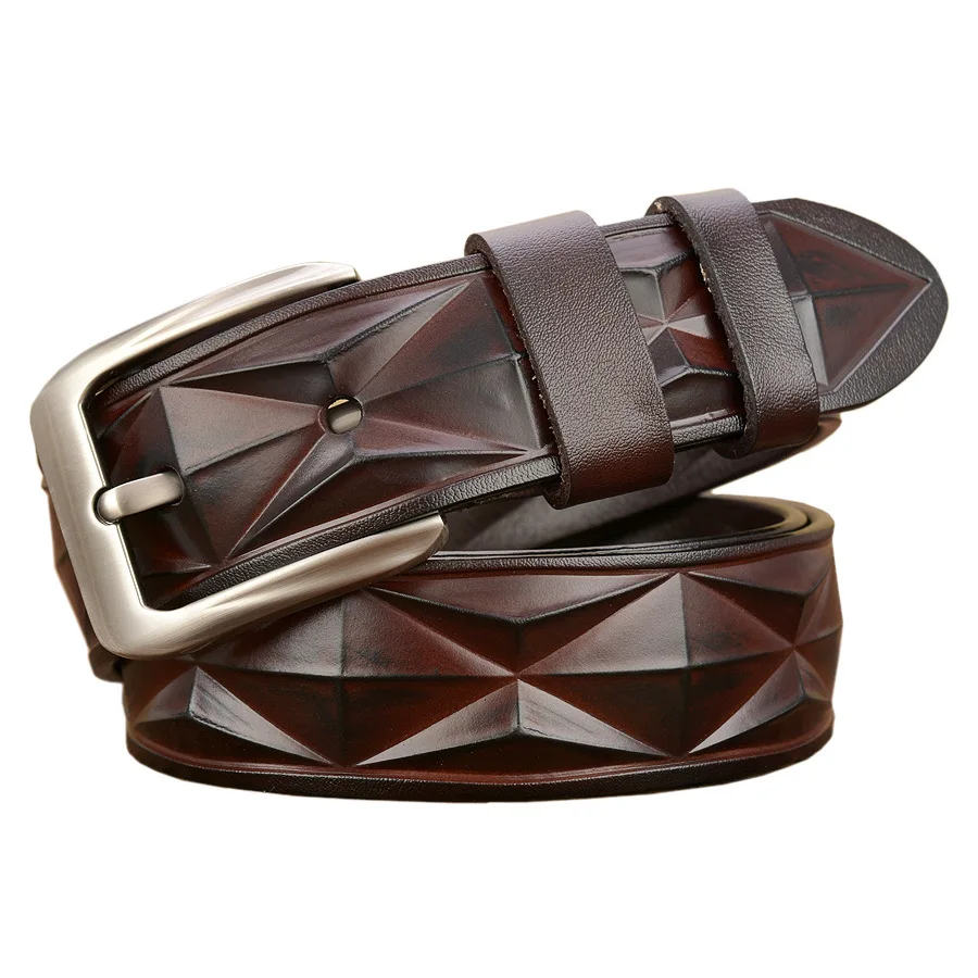New Designer Famous Brand Luxury Belts Men Male Waist Strap Real Cowskin Leather Pin Buckle Belt For Jeans | Аксессуары для одежды