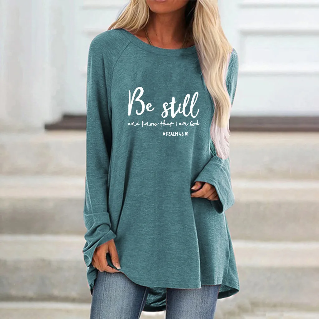 Весна-Осень 2020 свободная футболка с буквенным принтом женские повседневные