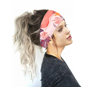 

Women Girls Bohemian Hair Bands Print Sports Yoga Headbands Vintage Cross Turban Bandage Bandanas HairBands Hair Accessories