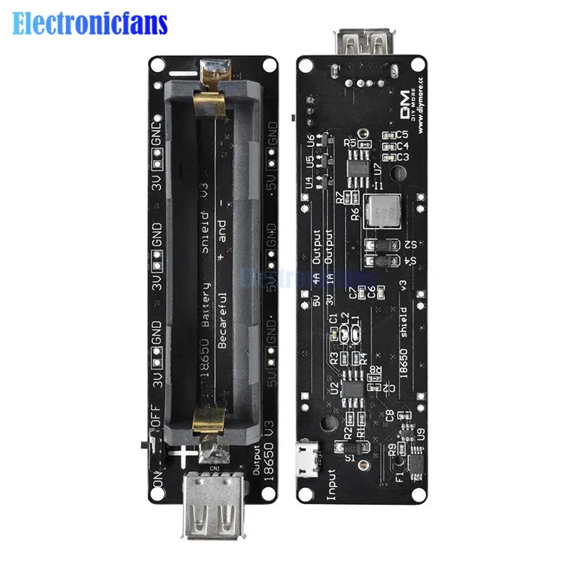 ESP32 ESP32S для Wemos для Arduino, зарядка для Raspberry Pi 18650, щит для заряда батареи, V3, микро-usb порт type-A, USB 0.5A
