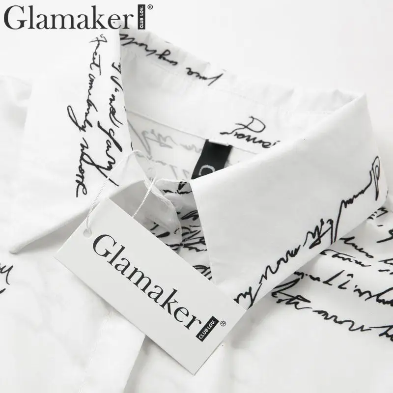 Glamaker с буквенным принтом, высокая талия, Бандажное короткое платье-рубашка, женское сексуальное элегантное осеннее платье, женское модное, вечерние, Клубное, зимнее платье