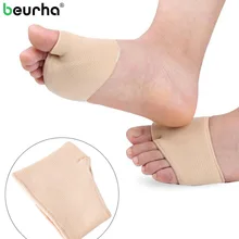 Beurha 1 пиар/2 шт бежевая плюсневая подушка из силиконового геля, подушечка, шарик от боли в ногах, подушечки для обуви, стельки для ног, инструмент для ухода за ногами