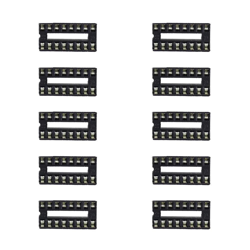 10Pcs Dip Ic Sockets Adaptor Solder Type Socket 6P//14P//16P//18P//20P//24P SK