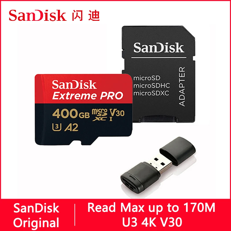 Sandisk Extreme Pro Carte Micro Sd 128gb 64gb 32gb 512gb 256g 400g Micro Sd 128gb Carte Memoire Flash Sd U3 4k V30 Cartes Microsd Tf Aliexpress