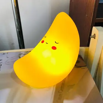 

Hot New Cute Silicone Moon Appease Glow Night Light Feeding Light Baby Sleeping Toy Kids Christmas Gifts for New Year