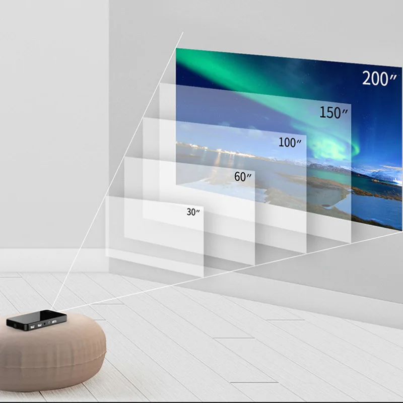 

Mini Projector 1080P Video DLP Wireless Projector with WiFi Bluetooth Support HDMI USB TF Card ING-SHIPPING
