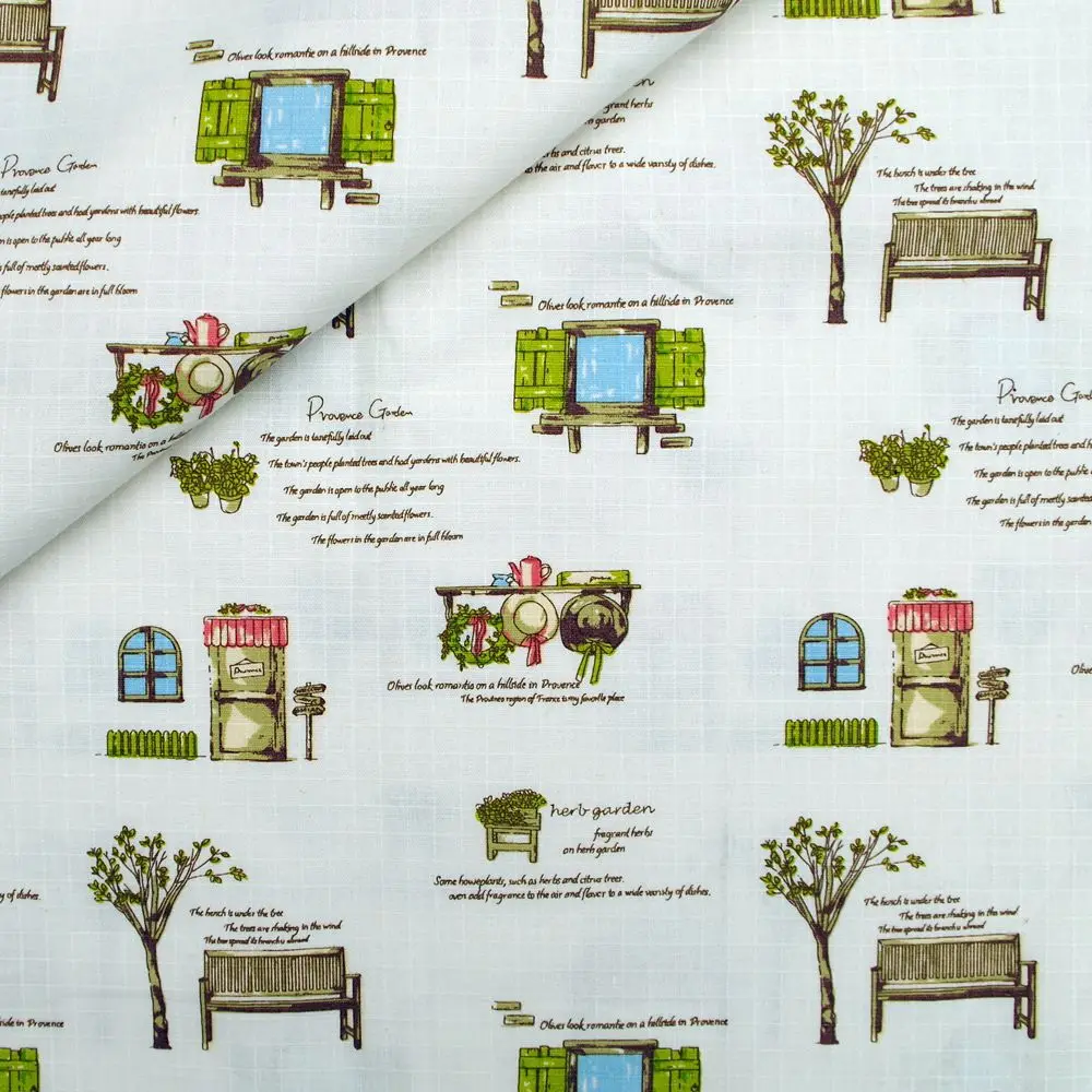 130 см х 50 см Рипстоп хлопок льняная ткань для handmad, кровати, сумки, занавески-сад-дом и дерево-зеленый(LF006