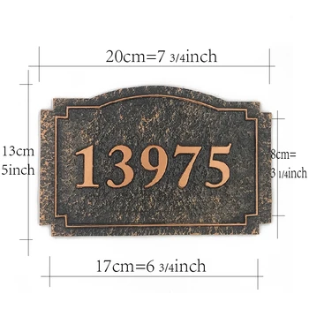 

Any Letters number, Home house Name with Number Custom-made Apartment Villa door plate House Number European style Door Sign,