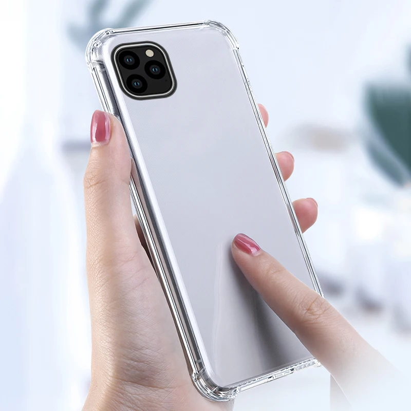 3D touch Прозрачный Мягкий ТПУ силиконовый чехол для iphone 11 pro max 2019 с воздушной