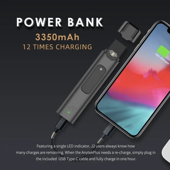 

2020 Latest Mobile Charging Pods Case Holder Box for JUUL Electronic Cigarette With Battery Capacity 3350mAh