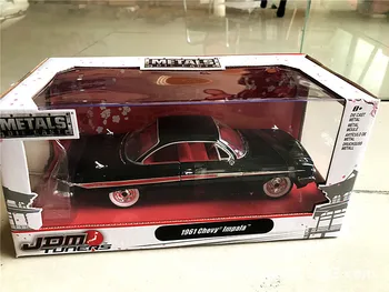 

12pcs/lot Wholesale JADA 1/24 Scale Car Model Toys 1961 Chevy Impala Diecast Metal Car Model Toy