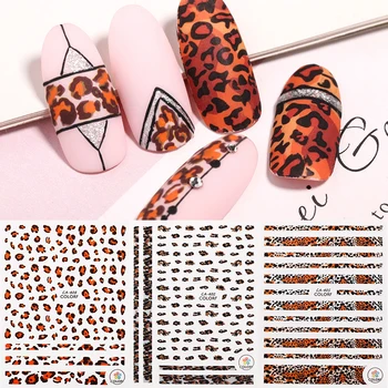 

1 Sheet Nail Stickers Leopard Grain Series Mixed Patterns Nail Decals DIY Beautiful Transfer Sticker Nail Art DIY Decoration