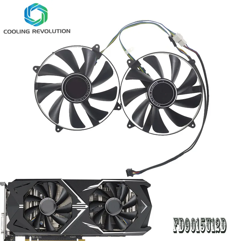 2PCS/lot FD9015U12D 92MM DC12V 0.55AMP 4Pin Graphics Card Fan for ASRock Radeon RX580 8G OC Phantom Gaming X