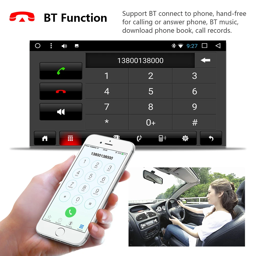 Excellent Camecho 1 Din GPS Autoradio Android 7