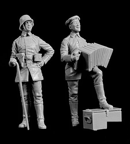 Новая несобранная модель 1/35 древний офицер пение включает 2 искусственных