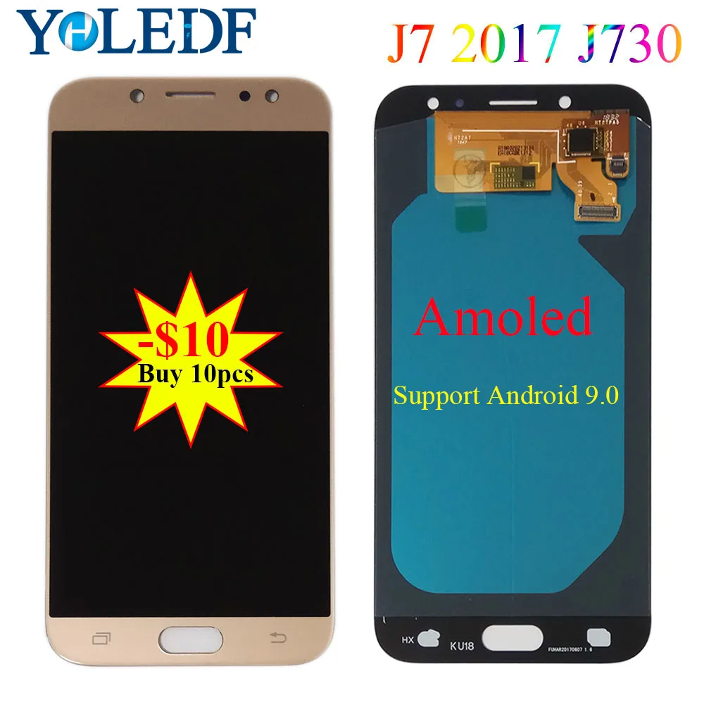 ЖК-дисплей Super AMOLED для SAMSUNG Galaxy J7 Pro J730 сенсорный экран 2017 J730G J730F Pantalla дигитайзер в