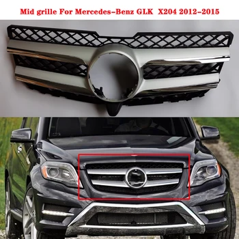 

ABS plastic mid grille front mid grille decoration with camera hole For Mercedes-Benz GLK class X204 2012-2015 OEM 2048803583