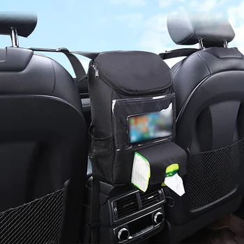 

New Universal PVC Car Storage Box Car Rear Seat Back Storage Bag Sundries Bag Car Bag Interior Accessories Supplies Black