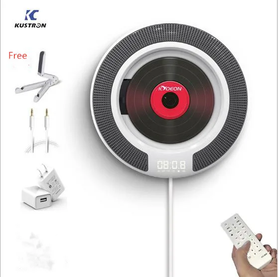 white grey Kustron KC 806 CD плеер портативный пренатальный английский обучения Walkman CD повторитель Поддержка Bluetooth беспроводной пульт дистанционного управления - Цвет: white grey