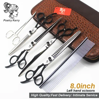 

8 inch pet grooming kit dog scissors set pink set high class pet scissors Left hand scissors hair care & styling