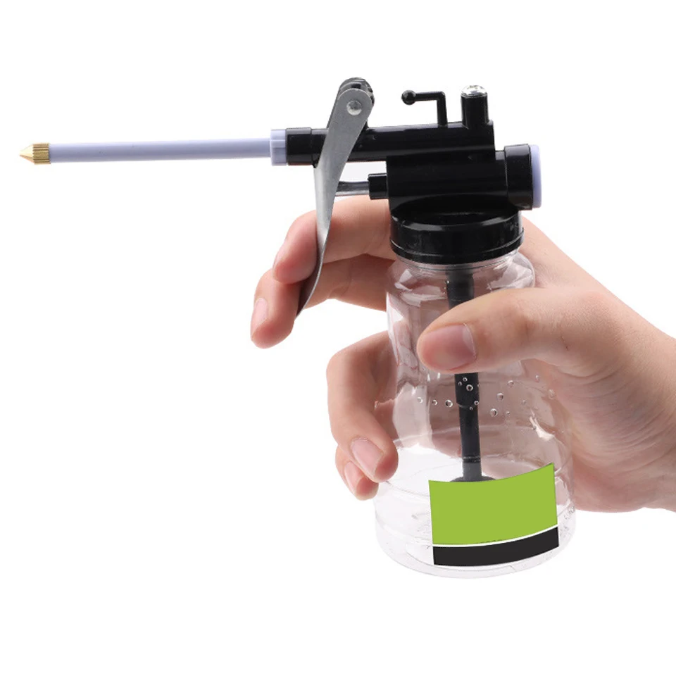 Lata De Aceite Manual De 200 Cc Con Boquilla Flexible, Engrasador De Metal Para Bicicletas, Coches Y Maquinaria