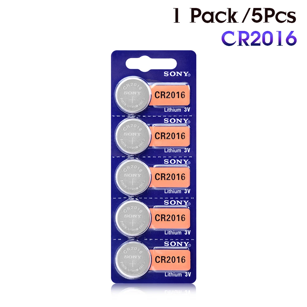 

25Pcs/5 Park FOR SONY CR2016 Button Batteries 3V LM2016 BR2016 DL2016 Cell Coin Lithium Battery For Watch Electronic Toy Remote