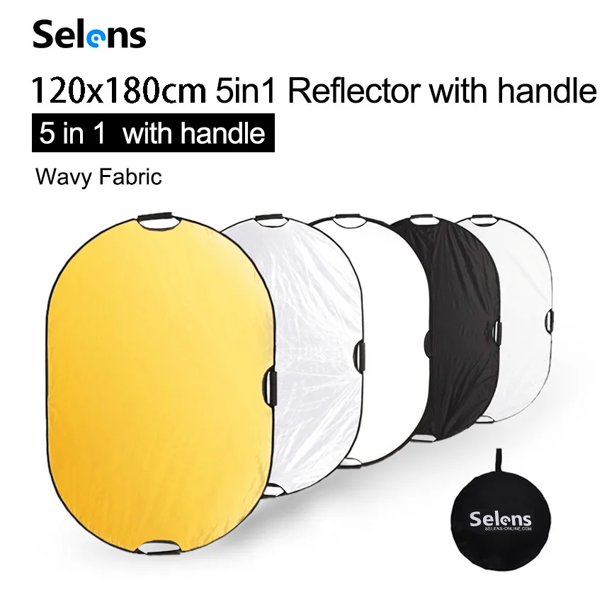 Selens Réflecteur 5 en 1 avec poignée pour éclairage de Studio Photo et éclairage extérieur 