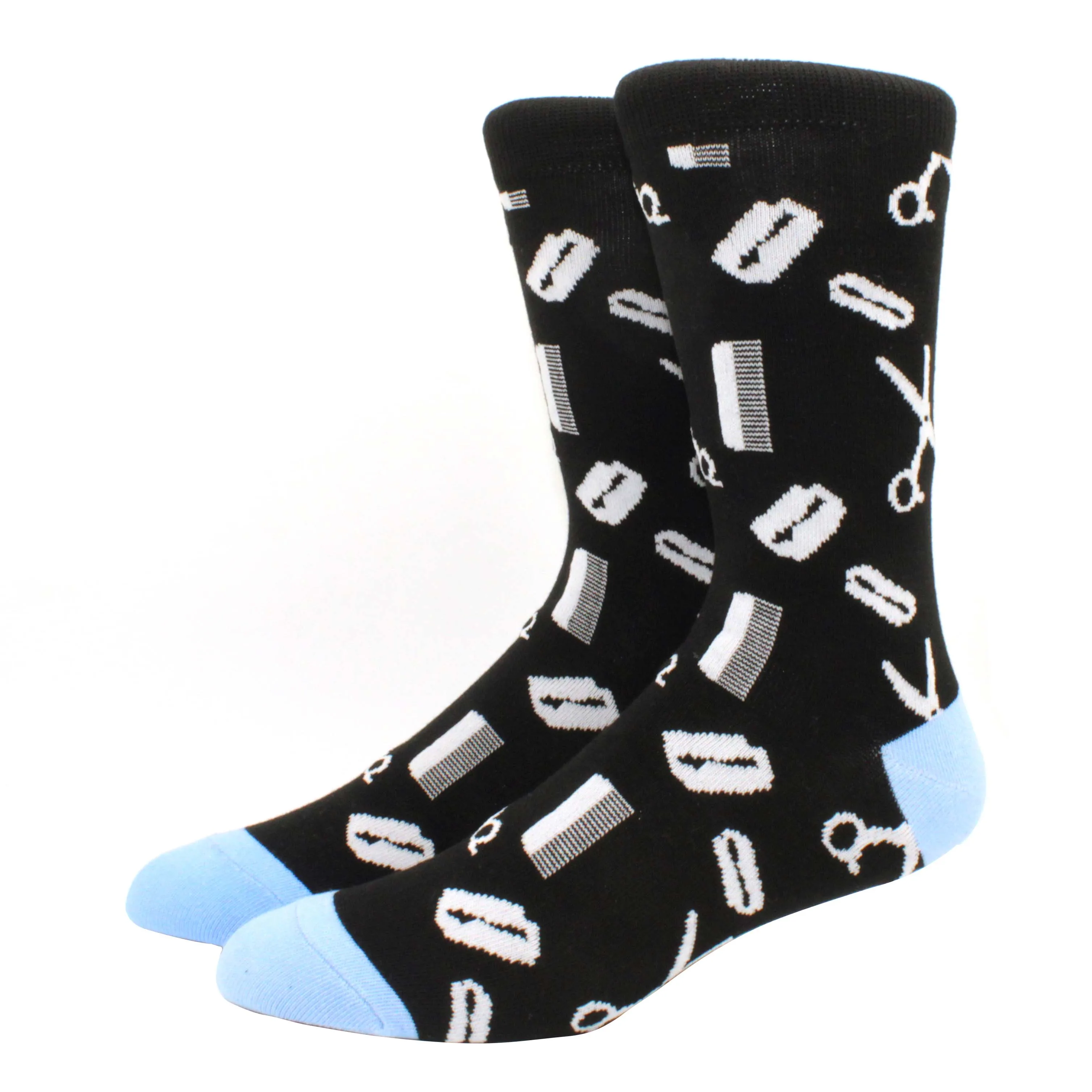 Vibrant Hiphop Cotton Men's Socks - Harajuku Fun Animal Design